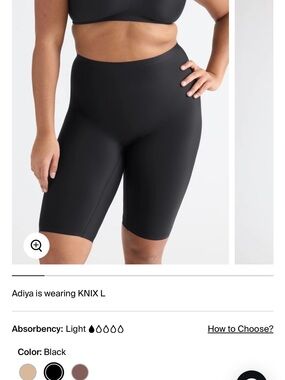 Brand new knix leakproof thigh saver 10”